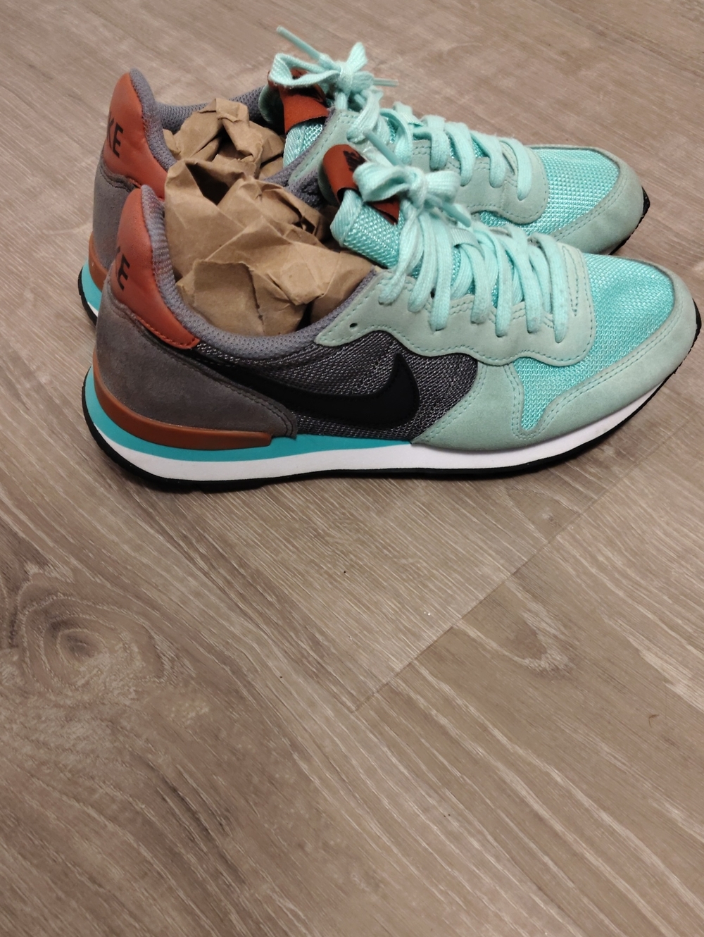 Nike Women's Mint Teal, Gray & Tan Retro Sneaker